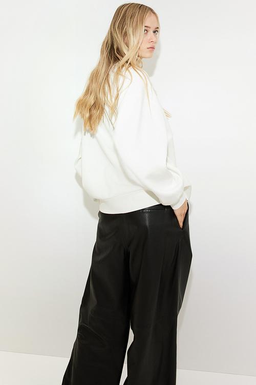 Oversized printed sweatshirt -  cream/general motors 