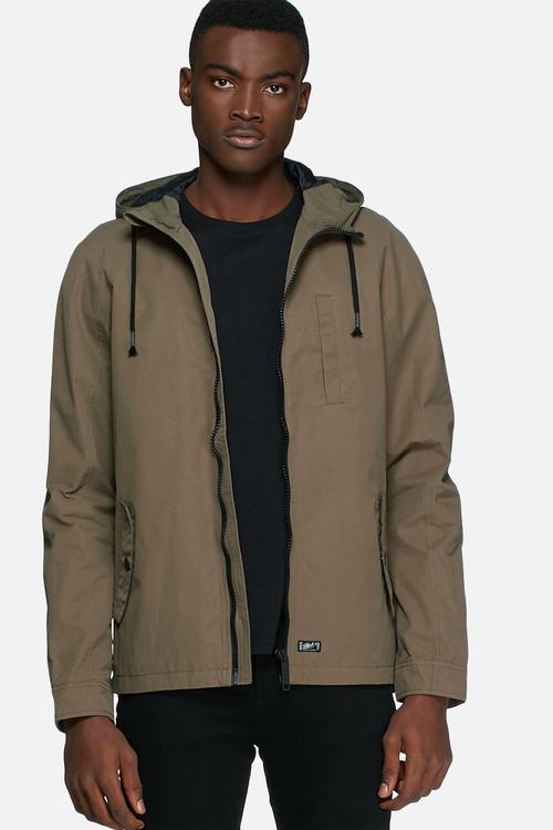 Drawstring hooded jacket