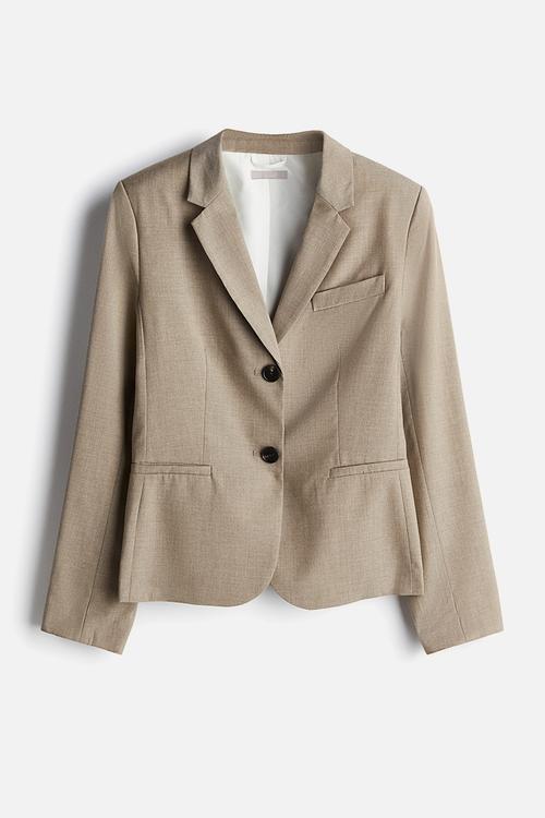Fitted blazer - beige marl