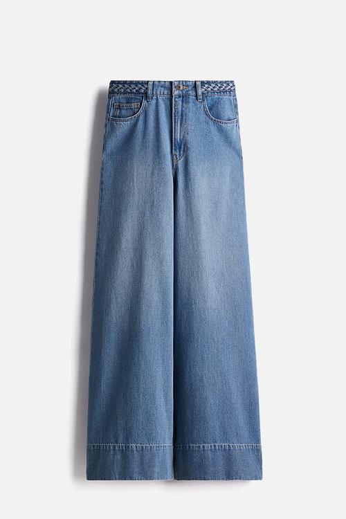 Wide high jeans - light denim blue
