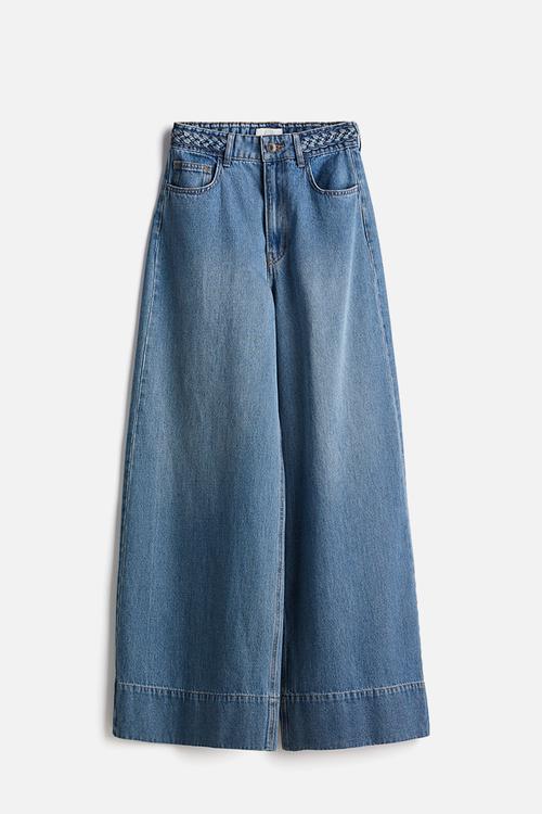 Wide high jeans - light denim blue