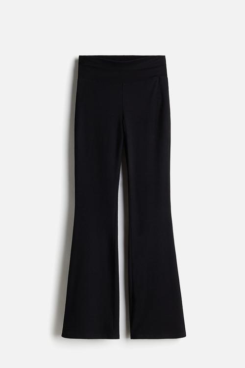 Flared leggings - black