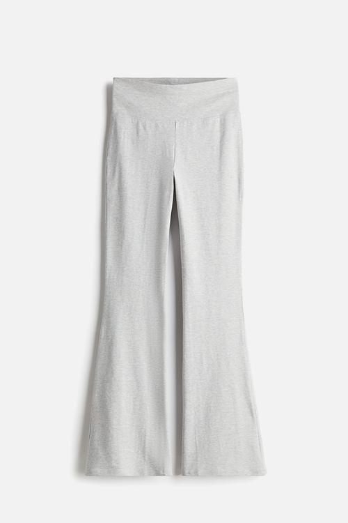 Flared leggings - light grey marl