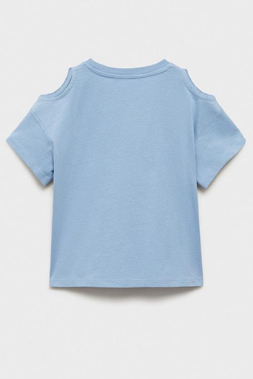 T-shirt cut out l - light pastel blue