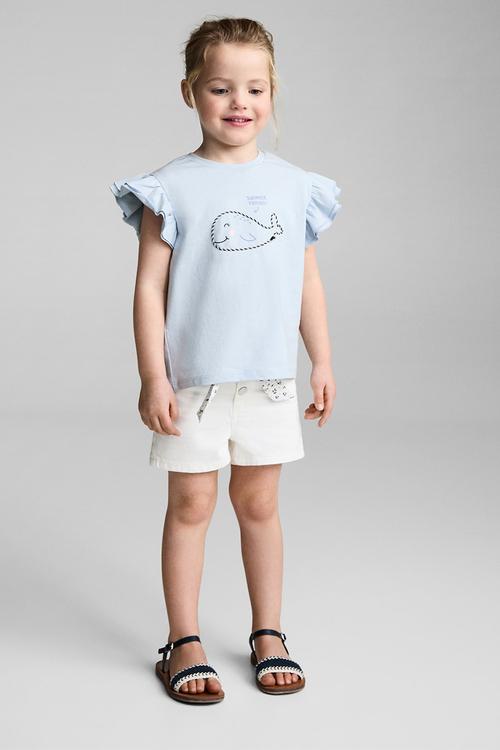 T-shirt wave - light pastel blue