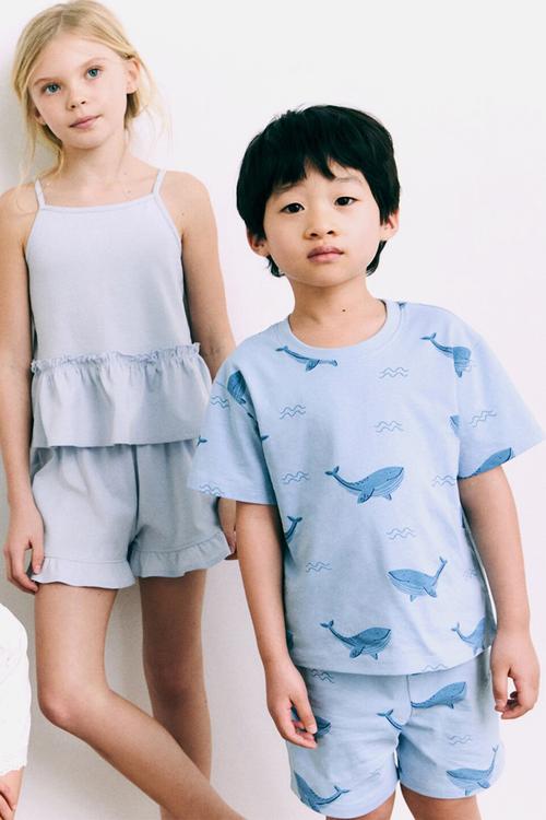 Pyjama whale - medium blue