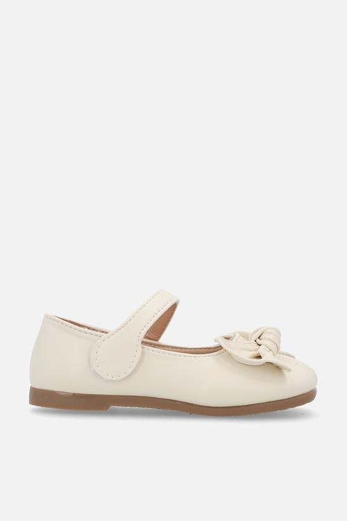 Bow décor pumps - off white
