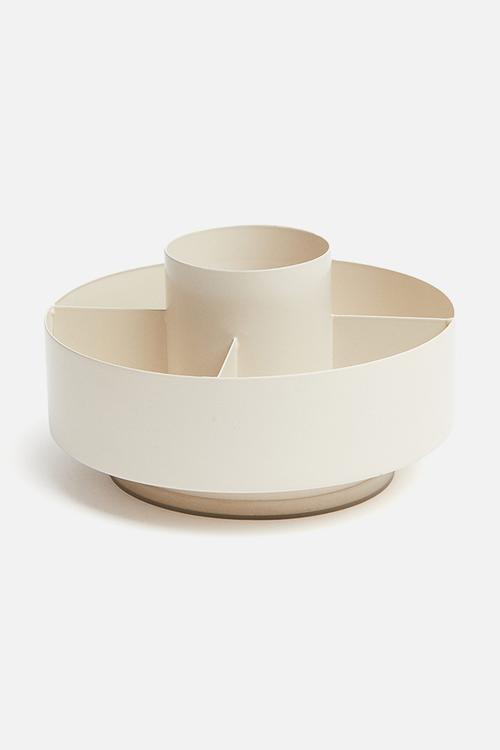 Rotating storage box - light beige
