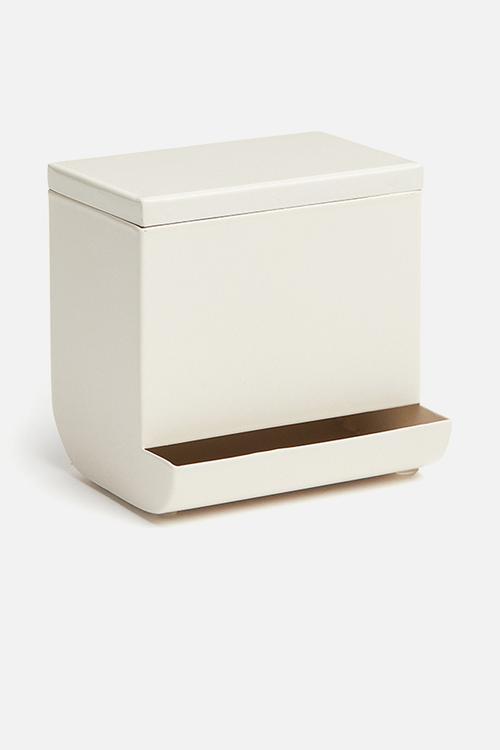 Metal cotton-bud dispenser - light beige
