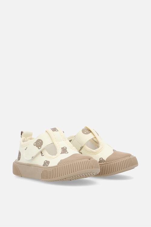 Printed t-bar sneakers - ecru/bear aop