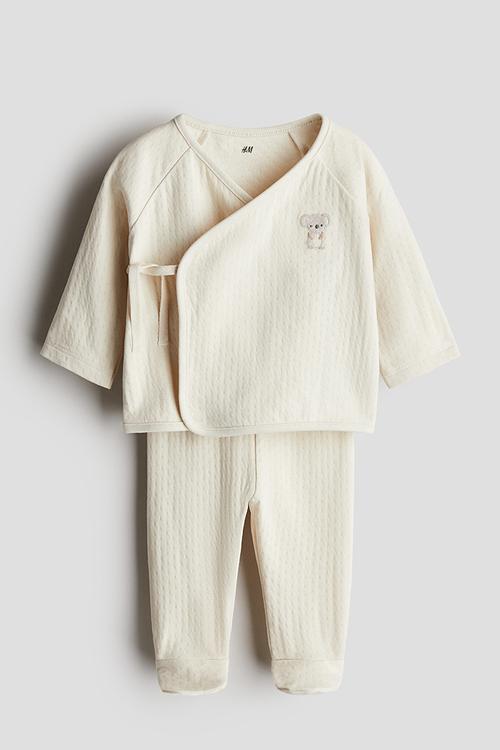 2-Piece cotton jersey set - cream koala 