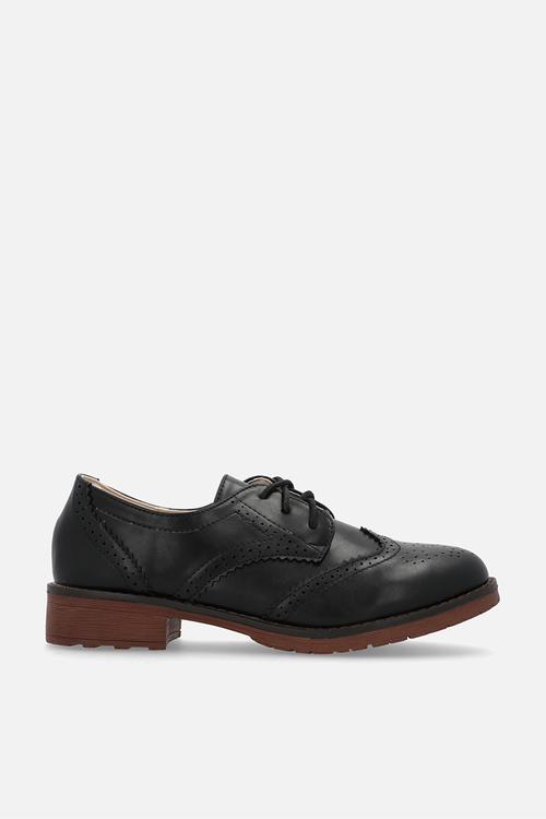 Lace up oxford shoes - black