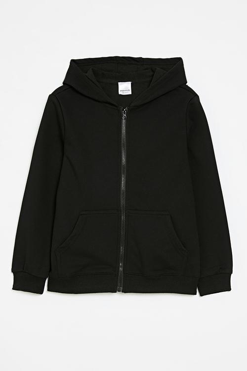 Zip thru hoodie - black