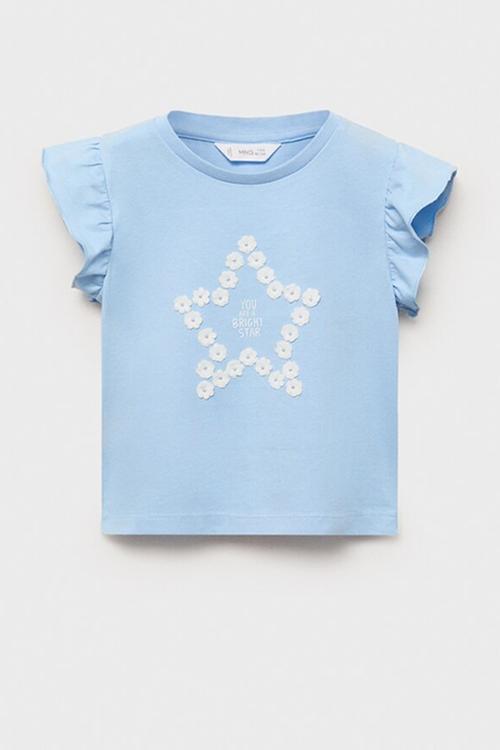 T-shirt star - light/pastel blue