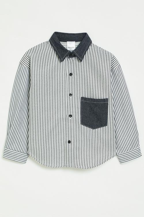 Striped shirt -blue & white