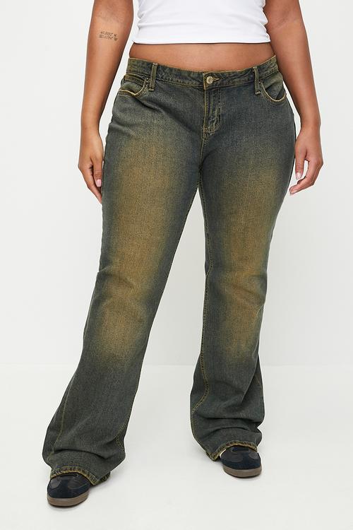 Plus low rise bootcut jean - rusty blue