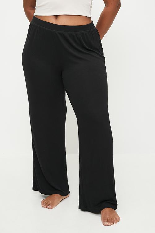Plus Sleep Recovery Wide Leg Pant - Black