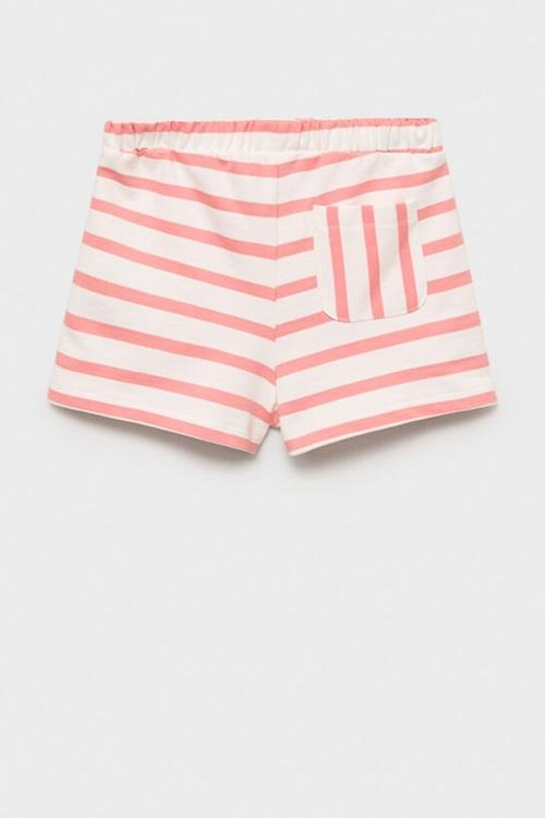 Shorts sunny - coral & white 