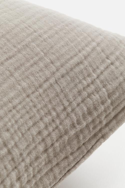 Cotton muslin pillowcase - light mole