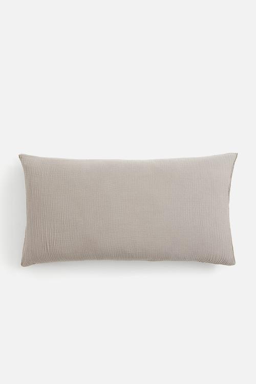 Cotton muslin pillowcase - light mole
