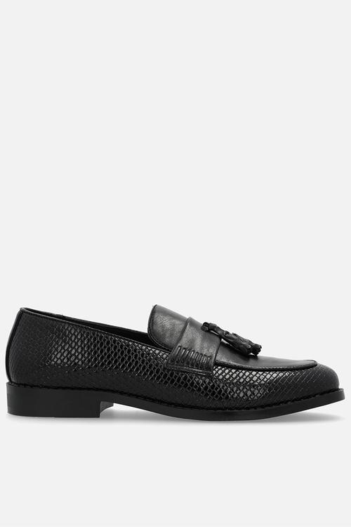 Crouch basket weave loafer  - black