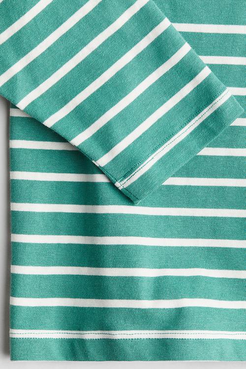 Long-sleeved t-shirt - green striped