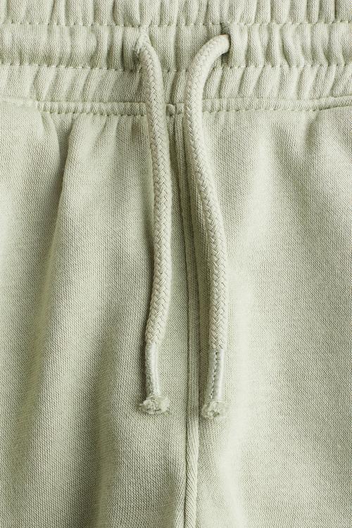 Brushed-inside cargo joggers - light khaki green
