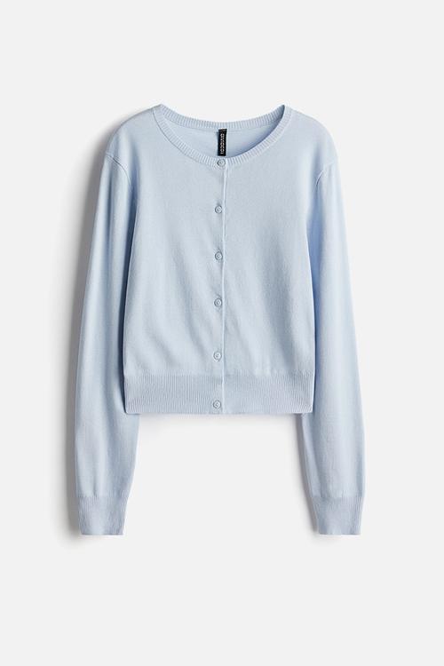 Fitted cardigan - light blue