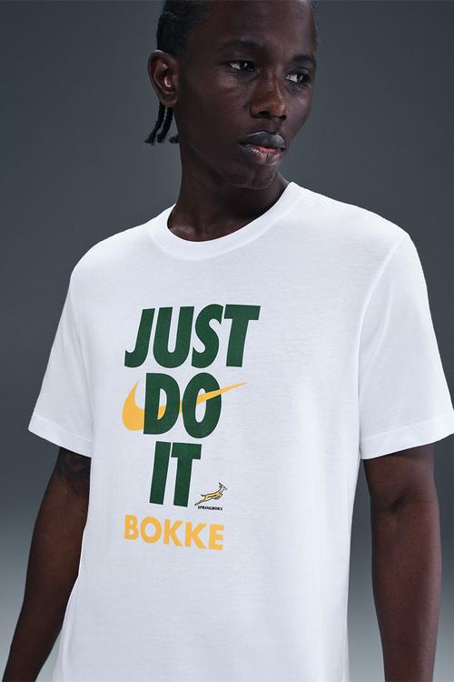 Springbok Men's Just Do IT Bokke T-shirt  - White/University Gold