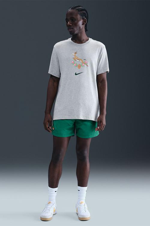 Springbok Men's Heritage T-Shirt - Dk Grey Heather/Gorge Green