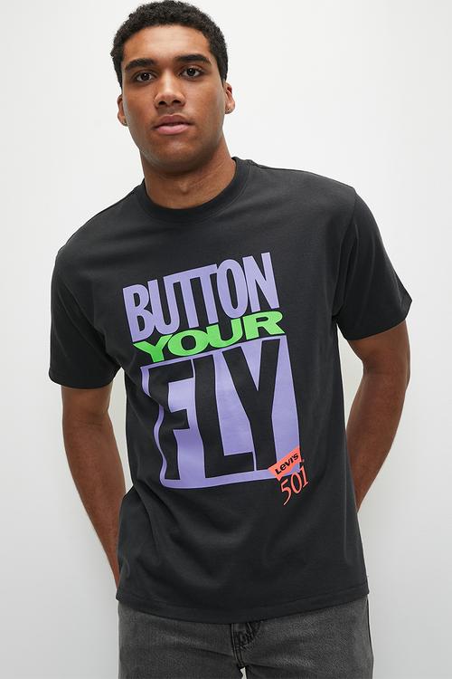 VTG FIT GRAPHIC TEE ZA 501 DAY BUTTON YO