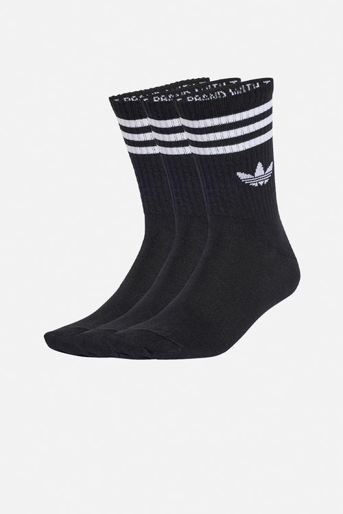 3-Stripes Crew Socks 3 Pairs - Black