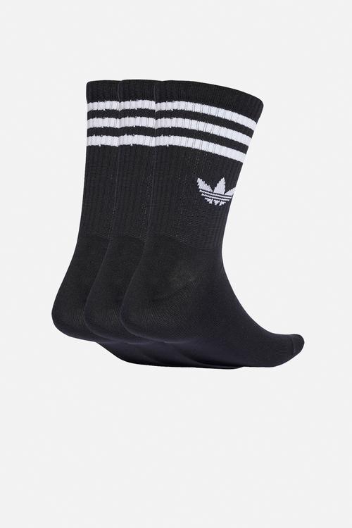 3-Stripes Crew Socks 3 Pairs - Black