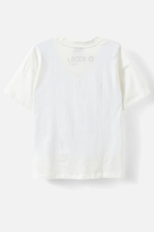 License drop shoulder short sleeve tee - lcn dis mickey share the vibe/vanilla