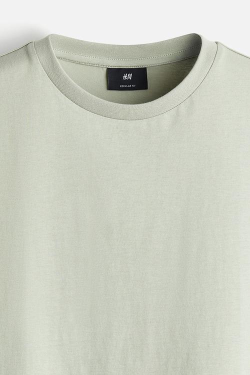 Regular fit round-neck t-shirt - light green
