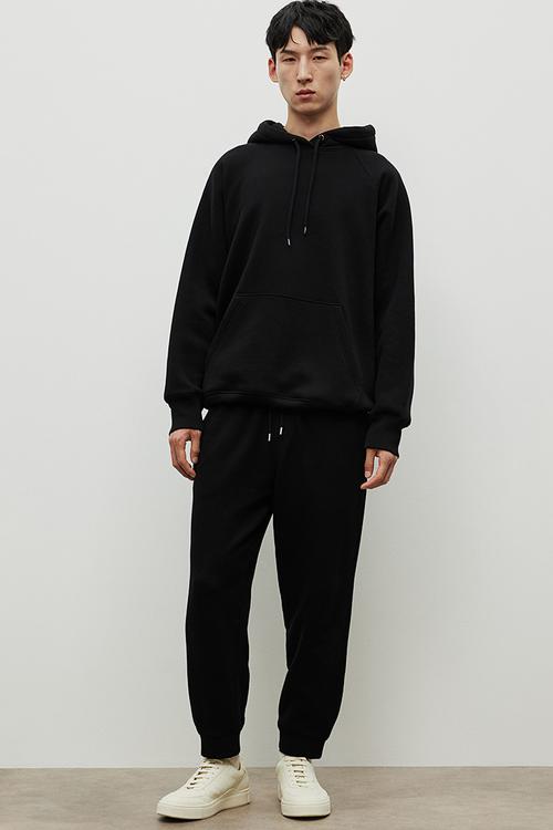 Regular fit sweatpants - black
