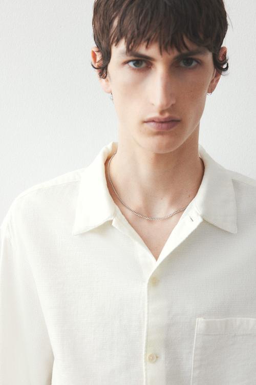 Regular fit textured shirt - white