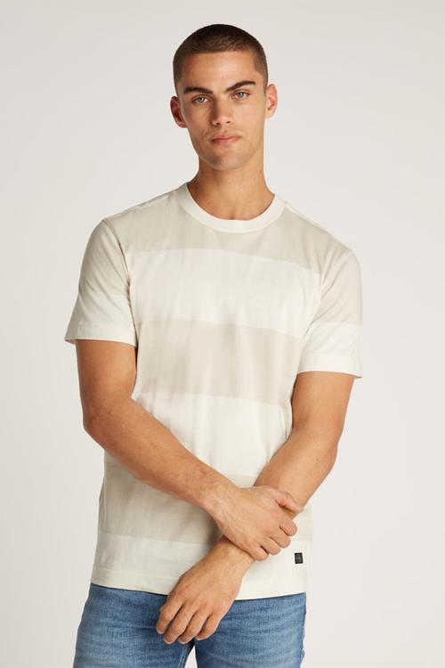 Woven Label Regular Tee - Moonbeam/Ivory