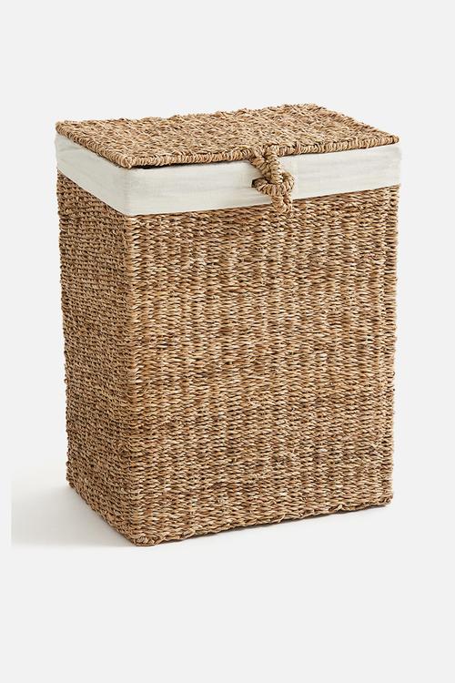 Seagrass laundry basket - brown