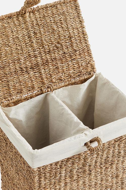 Seagrass laundry basket - brown