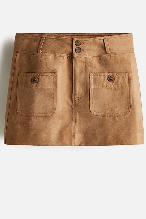 Mini skirt - dark beige