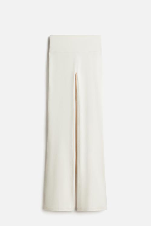 Flared sports leggings with softmove™ - white