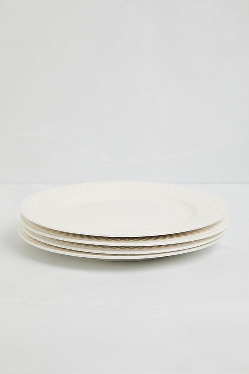 Dori side plate set of 4 - White