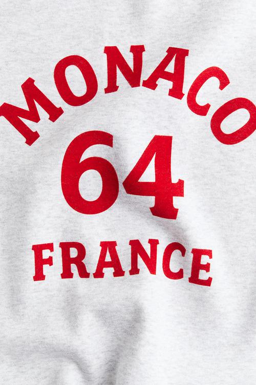 Text-motif sweatshirt - light grey marl monaco