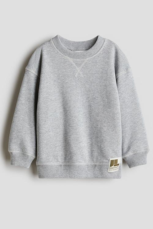 Cotton sweatshirt - grey marl