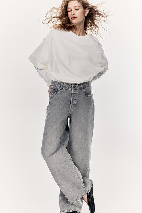Wide jeans - light denim grey