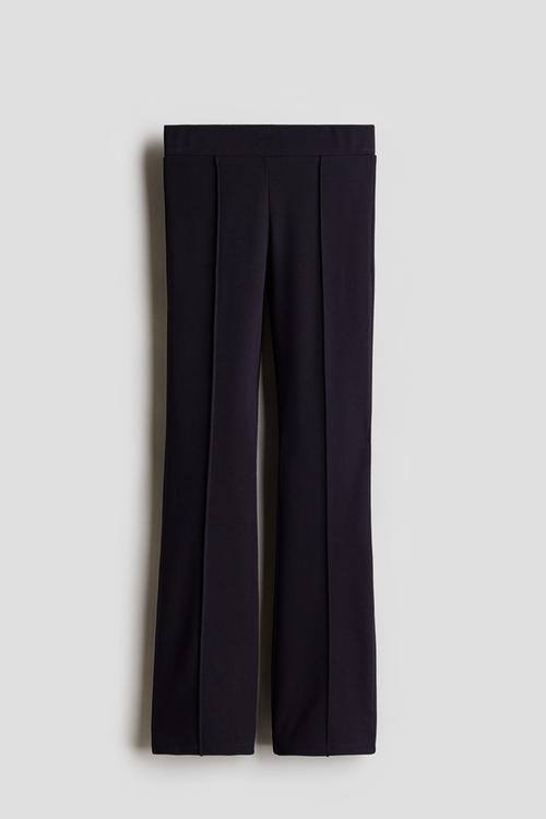 Flared jersey trousers - blue