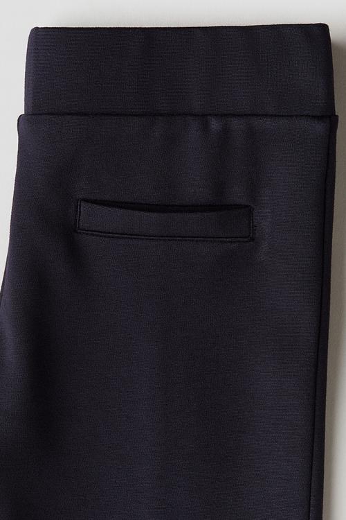 Flared jersey trousers - blue