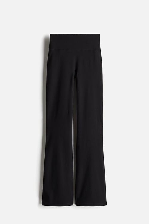 Flared sports leggings with softmove™ - black