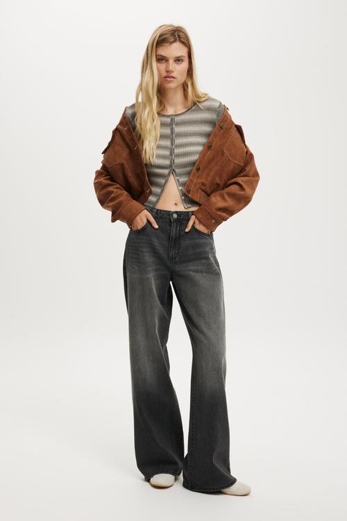 Relaxed wide jean - backbone black